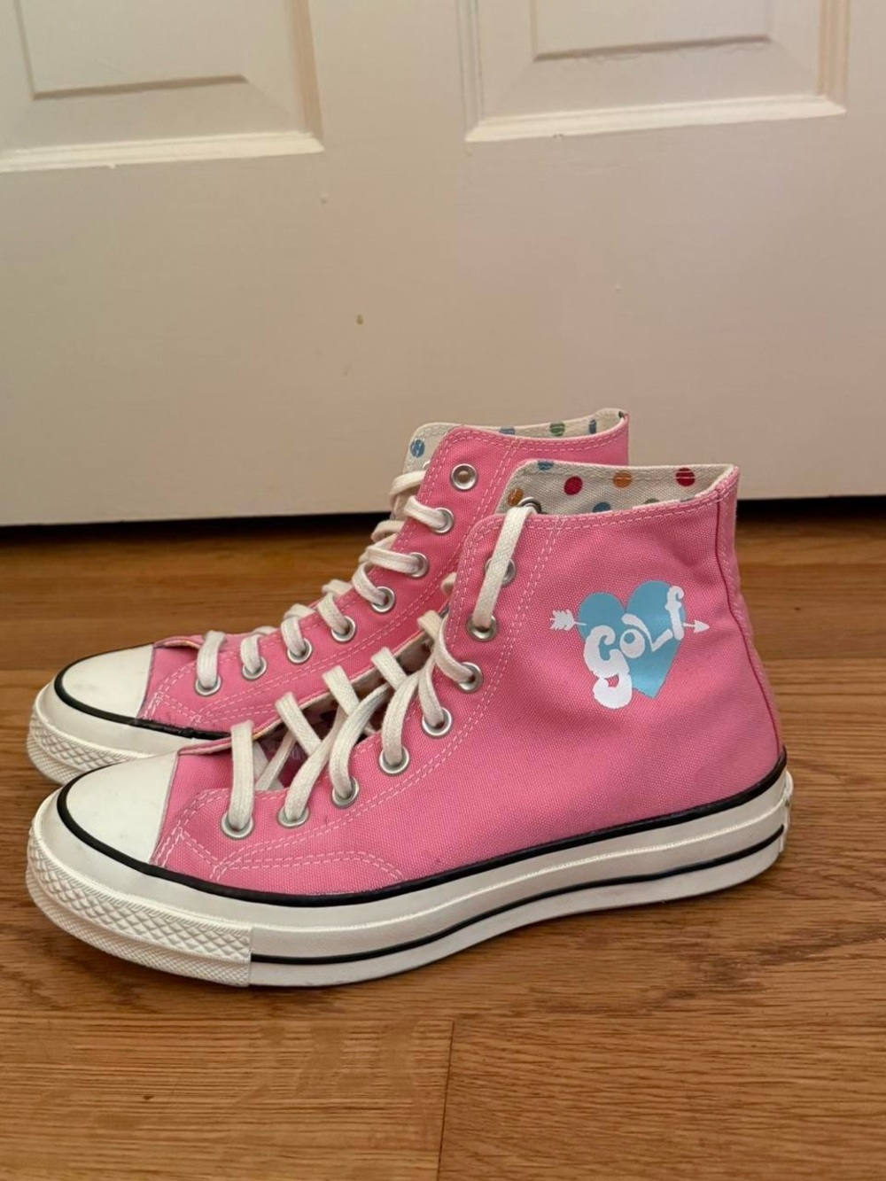 Converse x Golf Wang Chuck 70 High Top Pink Blue Heart (Women’s 8.5 / Men’s 6.5)